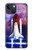 S3913 Navette spatiale nébuleuse colorée Etui Coque Housse pour iPhone 14 Plus