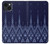 S3950 Motif textile thaïlandais bleu Etui Coque Housse pour iPhone 14 Plus