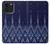 S3950 Motif textile thaïlandais bleu Etui Coque Housse pour iPhone 14 Pro Max