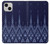 S3950 Motif textile thaïlandais bleu Etui Coque Housse pour iPhone 13