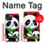 S3929 Panda mignon mangeant du bambou Etui Coque Housse pour iPhone 13 mini