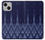 S3950 Motif textile thaïlandais bleu Etui Coque Housse pour iPhone 13 mini