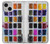 S3956 Graphique de boîte à palette aquarelle Etui Coque Housse pour iPhone 13 mini