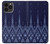 S3950 Motif textile thaïlandais bleu Etui Coque Housse pour iPhone 13 Pro Max