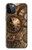 S3927 Boussole Horloge Gage Steampunk Etui Coque Housse pour iPhone 12, iPhone 12 Pro