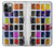 S3956 Graphique de boîte à palette aquarelle Etui Coque Housse pour iPhone 12, iPhone 12 Pro