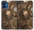 S3927 Boussole Horloge Gage Steampunk Etui Coque Housse pour iPhone 12 mini