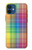 S3942 Tartan à carreaux arc-en-ciel LGBTQ Etui Coque Housse pour iPhone 12 mini