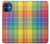S3942 Tartan à carreaux arc-en-ciel LGBTQ Etui Coque Housse pour iPhone 12 mini