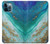 S3920 Couleur bleu océan abstrait émeraude mélangée Etui Coque Housse pour iPhone 12 Pro Max