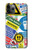 S3960 Collage d'autocollants de signalisation de sécurité Etui Coque Housse pour iPhone 11 Pro Max