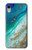 S3920 Couleur bleu océan abstrait émeraude mélangée Etui Coque Housse pour iPhone XR