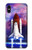 S3913 Navette spatiale nébuleuse colorée Etui Coque Housse pour iPhone X, iPhone XS
