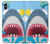 S3947 Caricature d'hélicoptère de requin Etui Coque Housse pour iPhone XS Max