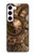 S3927 Boussole Horloge Gage Steampunk Etui Coque Housse pour Samsung Galaxy S23