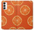S3946 Motif orange sans couture Etui Coque Housse pour Samsung Galaxy S23