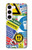 S3960 Collage d'autocollants de signalisation de sécurité Etui Coque Housse pour Samsung Galaxy S23