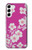 S3924 Fond rose fleur de cerisier Etui Coque Housse pour Samsung Galaxy S23 Plus