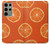 S3946 Motif orange sans couture Etui Coque Housse pour Samsung Galaxy S23 Ultra