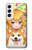 S3918 Bébé Corgi Chien Corgi Fille Bonbons Etui Coque Housse pour Samsung Galaxy S22