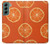 S3946 Motif orange sans couture Etui Coque Housse pour Samsung Galaxy S22 Plus