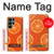 S3946 Motif orange sans couture Etui Coque Housse pour Samsung Galaxy S22 Ultra