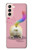 S3923 Queue d'arc-en-ciel de fond de chat Etui Coque Housse pour Samsung Galaxy S21 5G