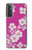 S3924 Fond rose fleur de cerisier Etui Coque Housse pour Samsung Galaxy S21 Plus 5G, Galaxy S21+ 5G