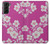 S3924 Fond rose fleur de cerisier Etui Coque Housse pour Samsung Galaxy S21 Plus 5G, Galaxy S21+ 5G