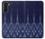 S3950 Motif textile thaïlandais bleu Etui Coque Housse pour Samsung Galaxy S21 Plus 5G, Galaxy S21+ 5G