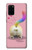 S3923 Queue d'arc-en-ciel de fond de chat Etui Coque Housse pour Samsung Galaxy S20 Plus, Galaxy S20+