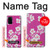 S3924 Fond rose fleur de cerisier Etui Coque Housse pour Samsung Galaxy S20 Plus, Galaxy S20+