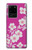 S3924 Fond rose fleur de cerisier Etui Coque Housse pour Samsung Galaxy S20 Ultra