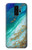 S3920 Couleur bleu océan abstrait émeraude mélangée Etui Coque Housse pour Samsung Galaxy S9 Plus