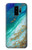 S3920 Couleur bleu océan abstrait émeraude mélangée Etui Coque Housse pour Samsung Galaxy S9