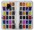 S3956 Graphique de boîte à palette aquarelle Etui Coque Housse pour Samsung Galaxy S9