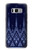 S3950 Motif textile thaïlandais bleu Etui Coque Housse pour Samsung Galaxy S8