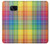 S3942 Tartan à carreaux arc-en-ciel LGBTQ Etui Coque Housse pour Samsung Galaxy S7