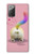 S3923 Queue d'arc-en-ciel de fond de chat Etui Coque Housse pour Samsung Galaxy Note 20