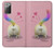 S3923 Queue d'arc-en-ciel de fond de chat Etui Coque Housse pour Samsung Galaxy Note 20