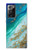 S3920 Couleur bleu océan abstrait émeraude mélangée Etui Coque Housse pour Samsung Galaxy Note 20 Ultra, Ultra 5G