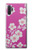 S3924 Fond rose fleur de cerisier Etui Coque Housse pour Samsung Galaxy Note 10 Plus