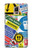 S3960 Collage d'autocollants de signalisation de sécurité Etui Coque Housse pour Samsung Galaxy Note 4