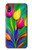 S3926 Peinture à l'huile de tulipe colorée Etui Coque Housse pour Samsung Galaxy A10e