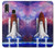S3913 Navette spatiale nébuleuse colorée Etui Coque Housse pour Samsung Galaxy A20e
