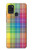 S3942 Tartan à carreaux arc-en-ciel LGBTQ Etui Coque Housse pour Samsung Galaxy A21s