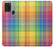 S3942 Tartan à carreaux arc-en-ciel LGBTQ Etui Coque Housse pour Samsung Galaxy A21s