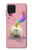 S3923 Queue d'arc-en-ciel de fond de chat Etui Coque Housse pour Samsung Galaxy A22 4G