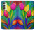 S3926 Peinture à l'huile de tulipe colorée Etui Coque Housse pour Samsung Galaxy A24 4G