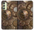 S3927 Boussole Horloge Gage Steampunk Etui Coque Housse pour Samsung Galaxy A24 4G